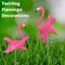 4E's Novelty 12 Pcs Twirling Wings Pink Flamingo Yard Decorations Small - Flamingo Garden Decor & Party Supplies